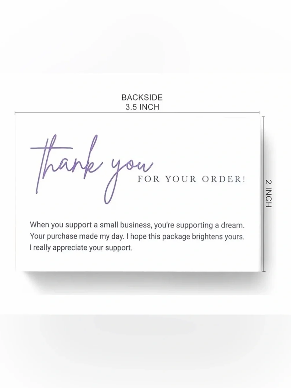 BUSINESS THANK YOU CARDS/DOUBLE-SIDED/20-COUNT/NWT